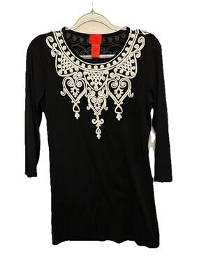 Vintage Y2K Black Coverup Tunic Coquette Babydoll Whimsigoth Dark Fairy Witchy